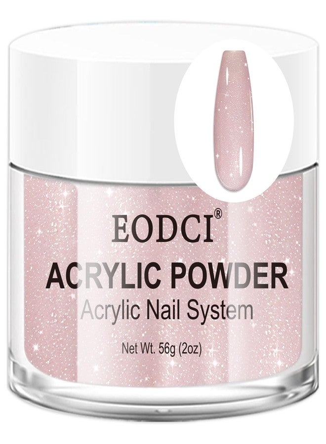 EODCI Glitter Pink Acrylic Powder - 56g/2oz Acrylic Nail Cover Powder for Nail Extension, Professional Nail Design, Sculpting, and Nail Building - Salon-Quality Acrylic Nail Supplies - Image 1